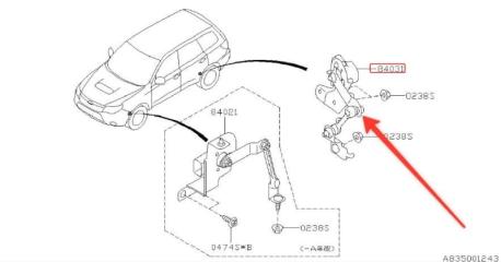 Корректор фар задний Subaru Forester 2008 контрактная Корректор фар задний Subaru Forester 2008