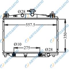 Радиатор ДВС DEMIO 2002-2015 DE3AS ZJVE