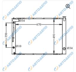 Радиатор ДВС ALPHARD 2002- ANH10W 2AZFE