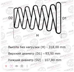 Пружины задние TOYOTA ALLEX