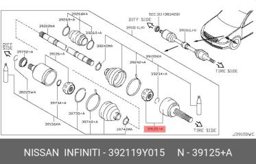 Шрус наружный передний NISSAN TEANA
