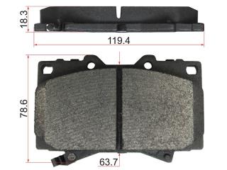 Фото запчасти колодки тормозные MITSUBISHI PAJERO новая запчасть Запчасть колодки тормозные MITSUBISHI PAJERO