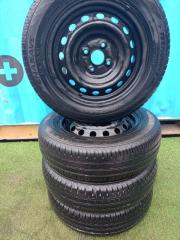 Комплект из 4-х Колесо летнее R14 / 165 / 70 dunlop Enasave EC204 4x100 штамп. (б/у)