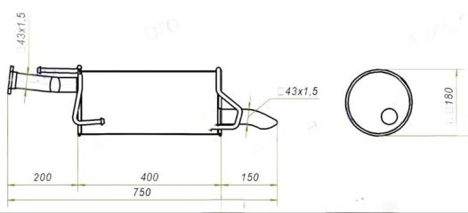 Фото запчасти глушитель Nissan Tiida новая запчасть Запчасть глушитель Nissan Tiida