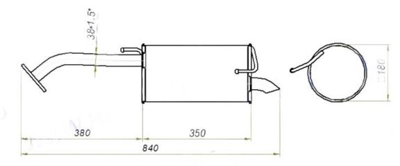Фото запчасти глушитель Nissan Micra (2002-2005) новая запчасть Запчасть глушитель Nissan Micra (2002-2005)