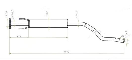 Фото запчасти глушитель Nissan Note (E11) (2006-2013) новая запчасть Запчасть глушитель Nissan Note (E11) (2006-2013)