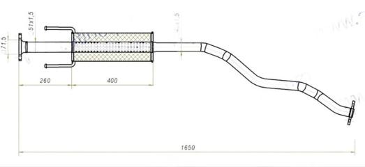Фото запчасти глушитель(дпд) Nissan Tiida новая запчасть Запчасть глушитель(дпд) Nissan Tiida