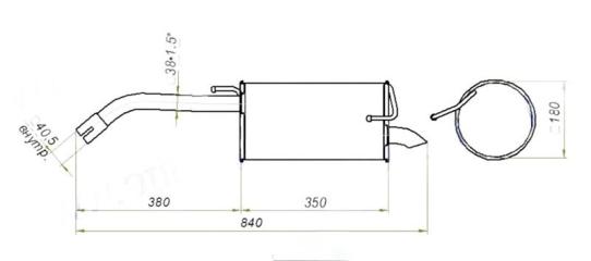 Фото запчасти глушитель Nissan Micra (2005-2010) новая запчасть Запчасть глушитель Nissan Micra (2005-2010)