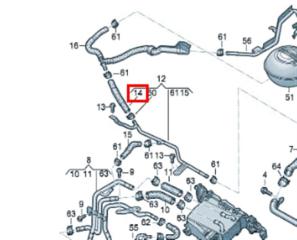 Шланг системы охлаждения SKODA Octavia (A7) 2013-2020 2014 v126
