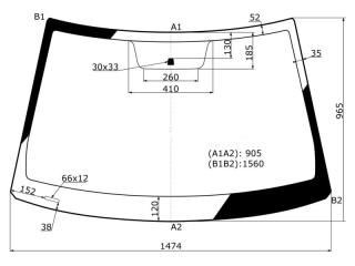 Стекло лобовое переднее HYUNDAI Creta