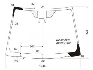 Стекло лобовое переднее TOYOTA Vitz NSP135 5610152B60 новая