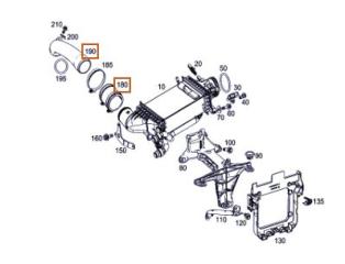 Патрубок интеркулера MERCEDES-BENZ C-Class W205 M274