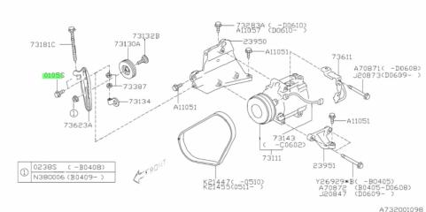 Фланцевый болт натяжителя ремня кондиционера(original) Forester SF5